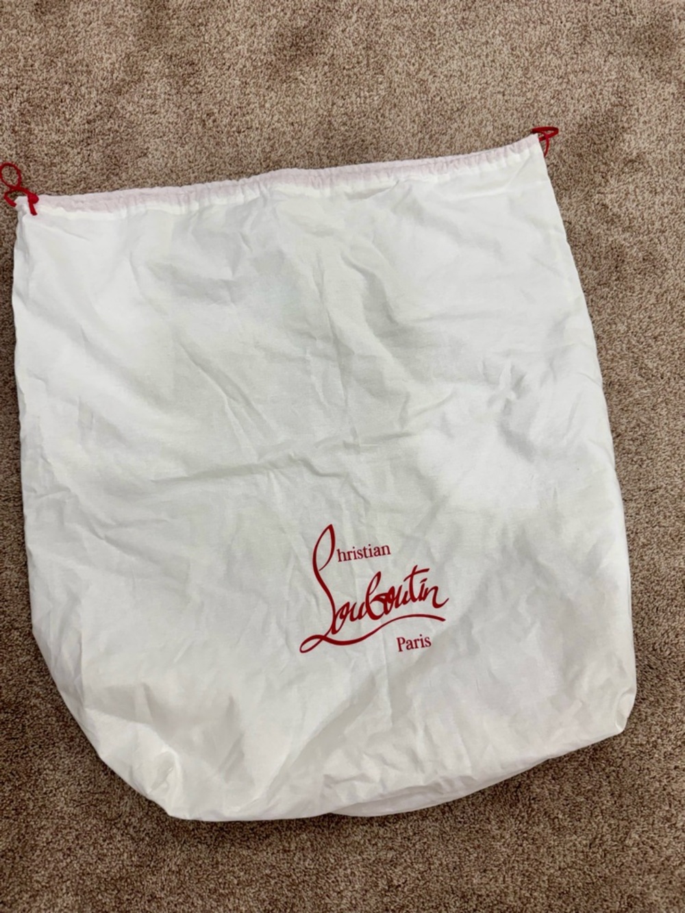 Christian Louboutin Black Leather Tote with Red Accents - Picture 7 of 7
